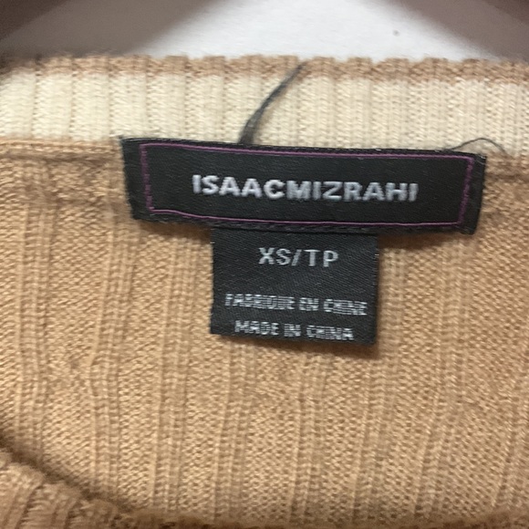 Beige Izaac Mizrahi Cashmere Sweater - Picture 2 of 3